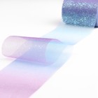 Фатин с глиттером «Радуга», 7,5 см, 9 ± 0,5 м, 11 ± 1 г/кв.м, цвет синий №4 - Фото 2