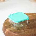Контейнер стеклянный Snow box, 250 мл, с зелёной пластиковой крышкой - фото 24636729