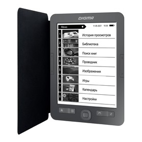 Электронная книга Digma M1, 6", E-ink, HD, 1024х758, 600 MГц, 4 Гб, micro SDHC, серая