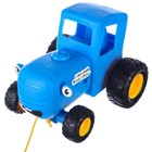 Музыкальная игрушка, синий трактор, на верёвке, свет - Фото 2