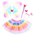 Карнавальный набор «Бабочка» 3 предмета: юбка, крылья, ободок, жезл - фото 4203195