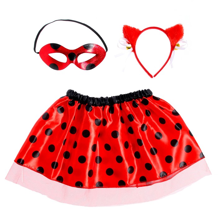 Карнавальный набор «Кошка» 3 предмета: юбка, маска, ободок - Фото 1