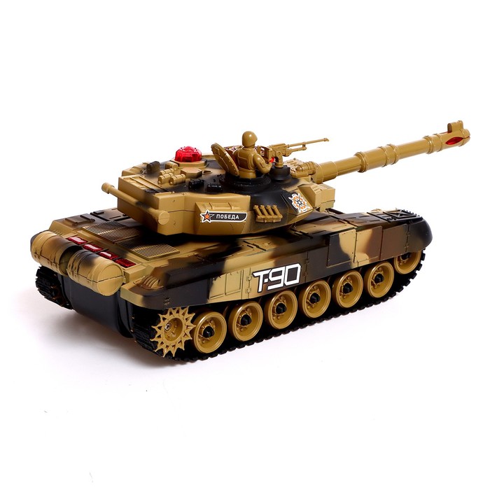 Танковый бой Т90, на радиоуправлении, 2 танка, работают от аккумулятора, свет и звук 60671
