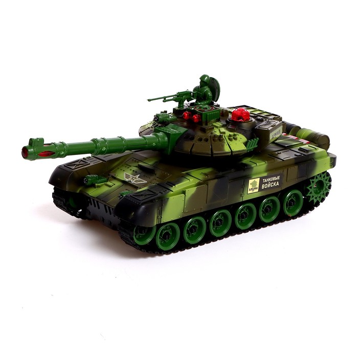 Танковый бой Т90, на радиоуправлении, 2 танка, работают от аккумулятора, свет и звук 60671