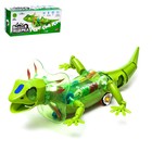 Ящерица «Шестерёнки», свет, работает от батареек, цвет зелёный, уценка - Фото 1