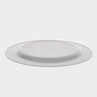 Тарелка одноразовая для фуршета, d=19 см, пластик, круглая, плоская, белая с золотой каёмкой - Фото 7