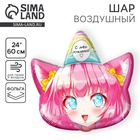Воздушный шар фольгированный 24" «Девочка аниме» - Фото 1