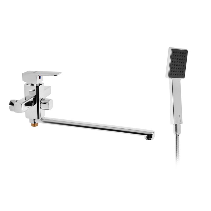 УЦЕНКА Смеситель для ванны ZEIN ZC2050, излив 30 см, картридж 35 мм, с душевым набором - Фото 1