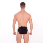 Плавки купальные мужские, цвет чёрный/хаки, размер 54 - фото 25305122