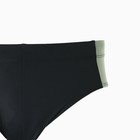 Плавки купальные мужские, цвет чёрный/хаки, размер 54 - фото 25305124