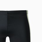 Купальные трусы-боксеры, цвет чёрный/хаки, размер 56 - фото 50973211