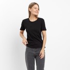 Футболка женская, цвет чёрный, размер 46 - фото 42009689