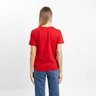 Футболка женская, цвет красный, размер 50 - Фото 4