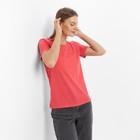 Футболка женская, цвет коралловый, размер 50 - Фото 4