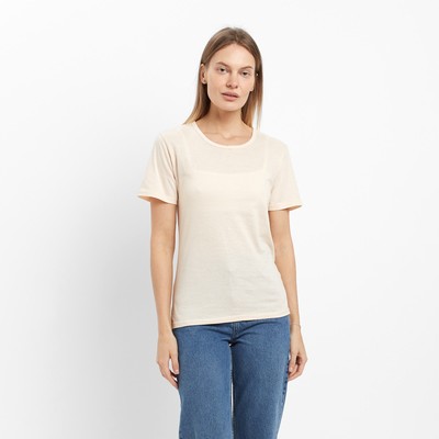 Футболка женская, цвет бежевый, размер 48