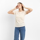 Футболка женская, цвет бежевый, размер 50 - Фото 3