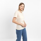 Футболка женская, цвет бежевый, размер 52 - Фото 4