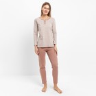 Комплект женский домашний (джемпер/брюки), цвет бежевый, размер 44 - фото 319295073