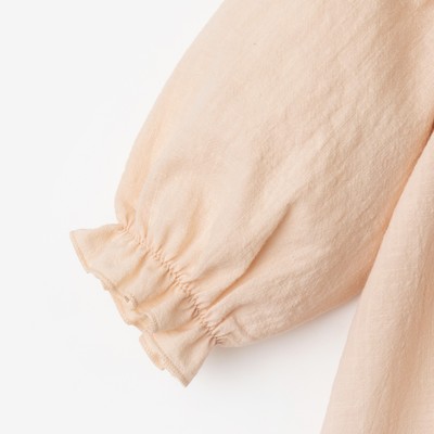 Платье для девочки MINAKU: Cotton collection, светло-бежевое, рост 116-122 см