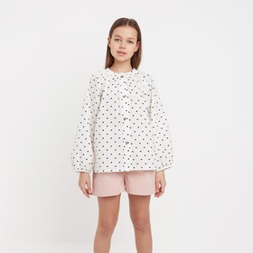 Блузка для девочки MINAKU цвет белый, рост 98 см