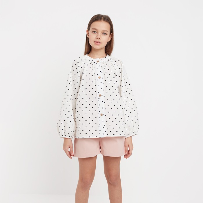 Блузка для девочки MINAKU цвет белый, рост 104 см