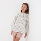 Блузка для девочки MINAKU цвет белый, рост 110 см - Фото 4