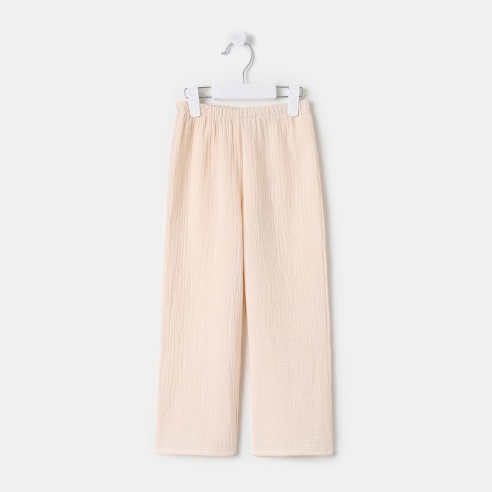 Комплект (блузка и брюки) для девочки MINAKU цвет бежевый, рост 104 см - фото 1907643650
