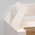 Коробка для 4 капкейков, белая 16×16×14 см - Фото 4