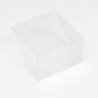 Кондитерская складная коробка для 4 капкейков, белая 16 х 16 х 14 см - Фото 4
