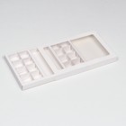 Коробка по 8 + 8 конфет + шоколад, с окном, белая 30 х 19,5 х 3 см - Фото 4