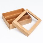 Коробка для макарун, с ложементом, крафт 21×16.5×5.5 см - Фото 3