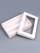 Коробка для макарун, с ложементом, белая 26.5×16.5×5.5 см - Фото 3