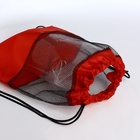 Мешок для обуви на шнурке, цвет красный - Фото 3