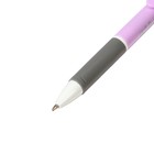 Ручка шариковая автоматическая 0,8 мм синяя, с резиновым держателем, корпус МИКС - фото 22045987