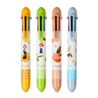 Ручка шариковая автоматическая 8-ти цветная, стержень 0,8мм МИКС - Фото 1