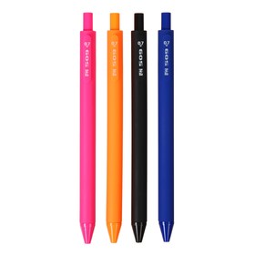 Ручка шариковая автоматическая 0,7мм, синяя, корпус МИКС Soft-touch покрытие (софт тач)
