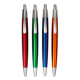 Ручка шариковая автоматическая 0,8 мм синяя, корпус МИКС