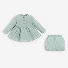 Комплект для девочки (туника, шорты) MINAKU цвет зелёный, рост 68-74 см - фото 10779719