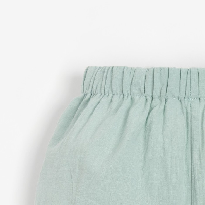 Комплект для девочки (туника, шорты) MINAKU цвет зелёный, рост 80-86 см - фото 1907643713