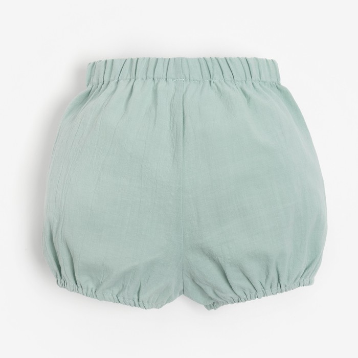 Комплект для девочки (туника, шорты) MINAKU цвет зелёный, рост 80-86 см - фото 1907643715