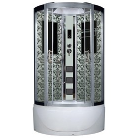 Душевая кабина NG-7710W, 100х100х215 см, поддон 15 см, стекло прозрачное, белый