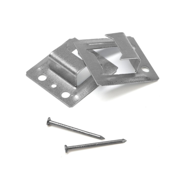 Кляймер ЛОМ, №6, без покрытия, с гвоздями, 80 шт - Фото 1