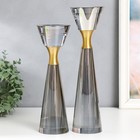 Набор подсвечников на 1 свечу «Гармония», 2 шт., 32×9×9 см - Фото 2