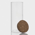 Банка для хранения «Классика», 1 л, 8.5×21 см, с пробковой крышкой, стекло, прозрачная - Фото 3