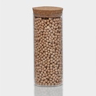 Банка для хранения «Классика», 1 л, 8.5×21 см, с пробковой крышкой, стекло, прозрачная - Фото 6