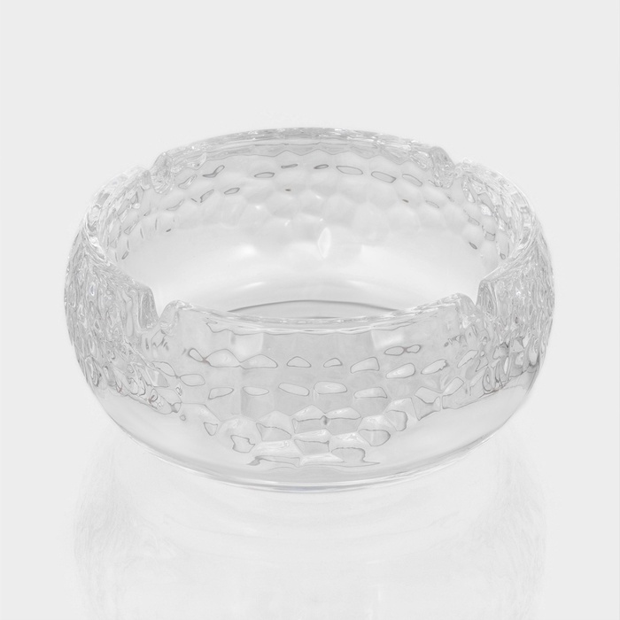 Пепельница «Эфир», 10.5×5.5 см, стекло, прозрачная - Фото 1