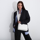 Сумка женская кросс-боди TEXTURA на молнии, 28×10×20 см, белая - Фото 11