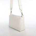 Сумка женская кросс-боди TEXTURA на молнии, 28×10×20 см, белая - Фото 4