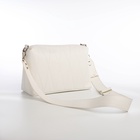 Сумка женская кросс-боди TEXTURA на молнии, 28×10×20 см, белая - Фото 5