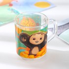 Кружка «Чебурашка», 230 мл, d=7,2 см, h=9 см, стекло - Фото 4